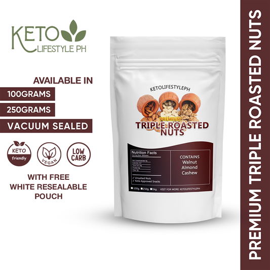 Roasted Triple Mixed Nuts (Unsalted/Ready to Eat/keto snacks) 100grams/250grams