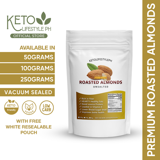 Roasted Almond Nuts 100g/250g (Unsalted/Ready to Eat)