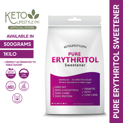 Erythritol Granules & Powder 500g/1kg (KETO SWEETENER/Diabetic Sweetener/Gluten-Free)