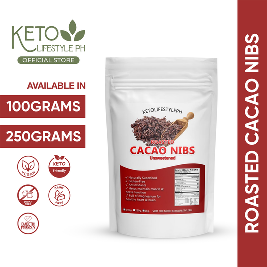 Roasted Cacao Nibs 100grams (Unsweetened/Keto Approved)