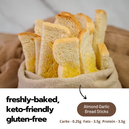 Almond Garlic Bread sticks GLUTEN-FREE/SUGAR FREE/GUILT FREE SNACKS