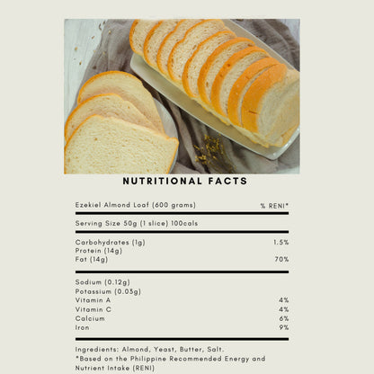 Almond Bread SHIP FRESHLY BAKED! (SUGAR-FREE/GLUTEN-FREE/MARGARINE-FREE)